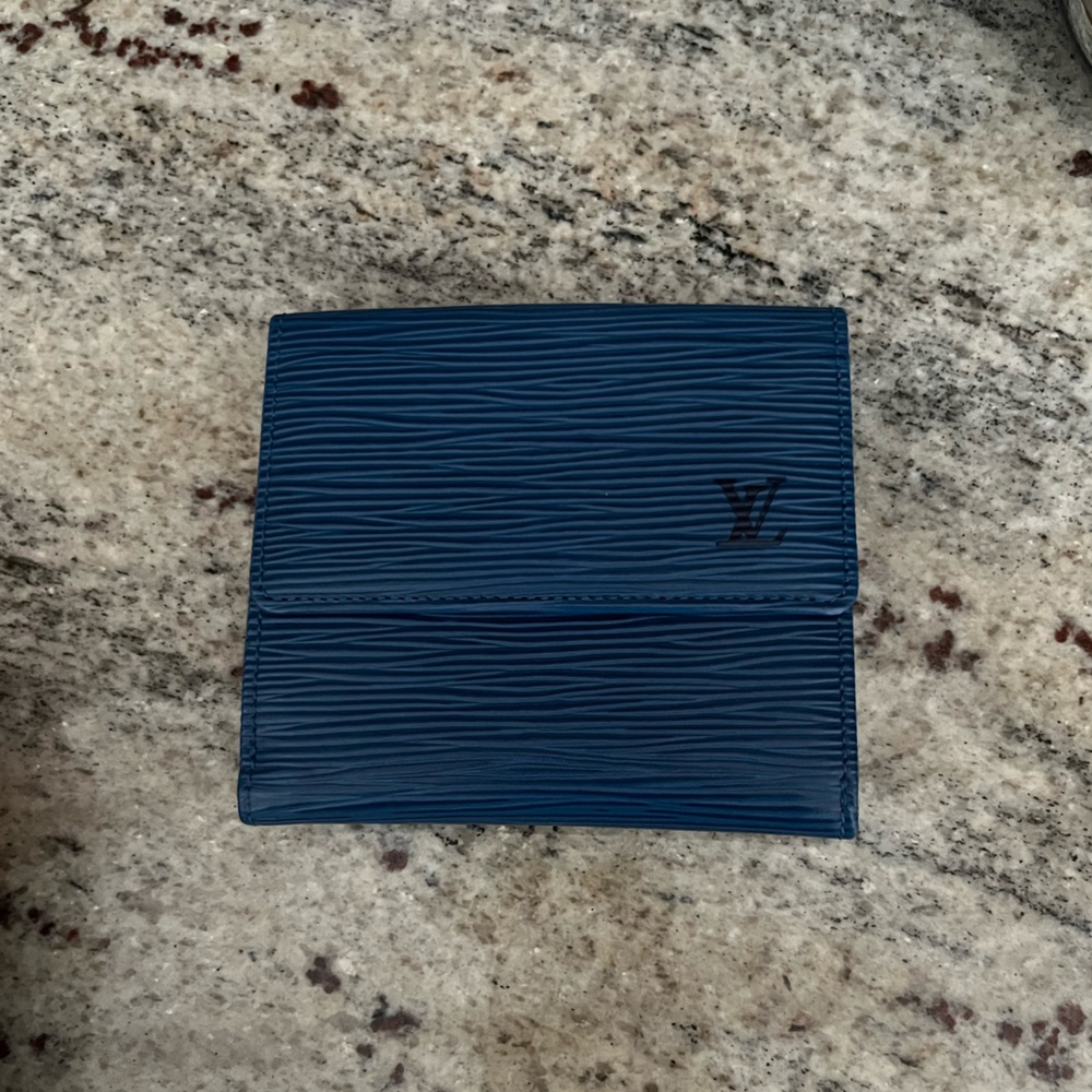 Louis Vuitton Epi Leather Blue Compact Wallet